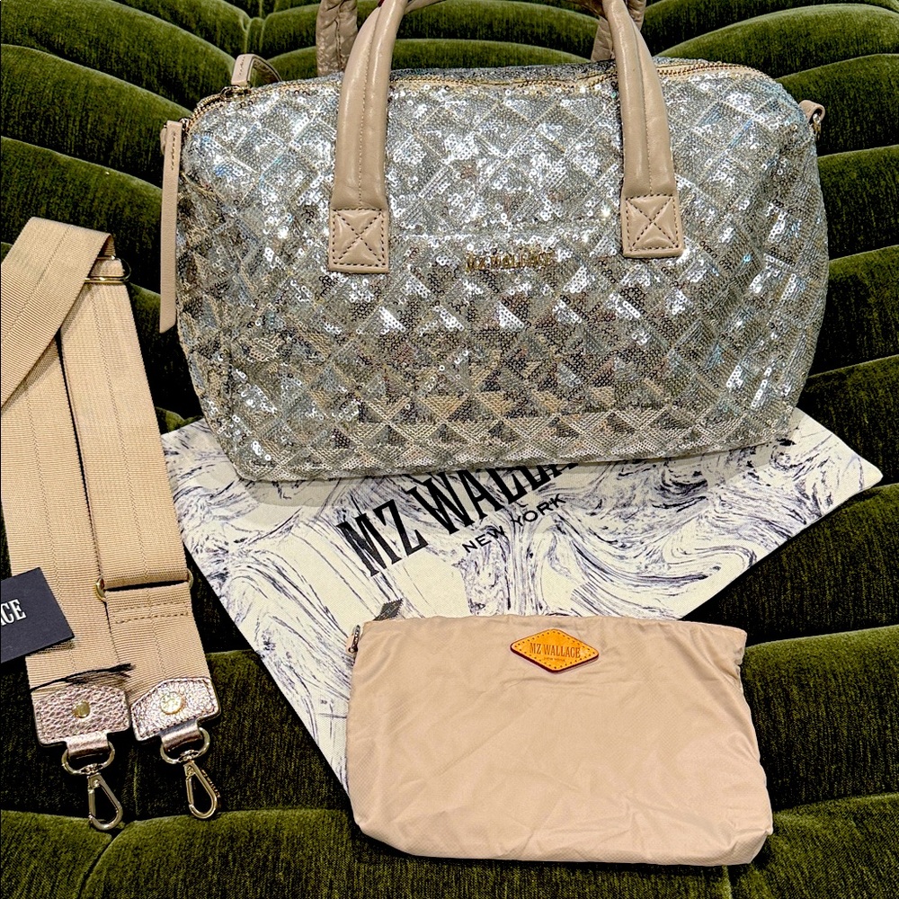 MZ Wallace Ice Sequin Medium Satchel